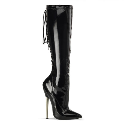 Devious Stivali da donna DAGGER-2064 BLK Stretch Pat