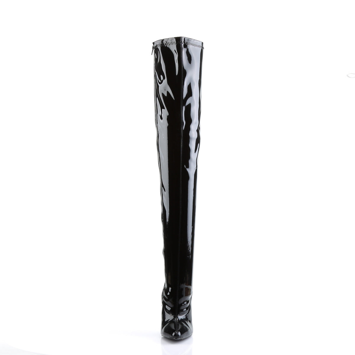 Devious Stivali da donna DAGGER-3000 BLK Stretch Pat