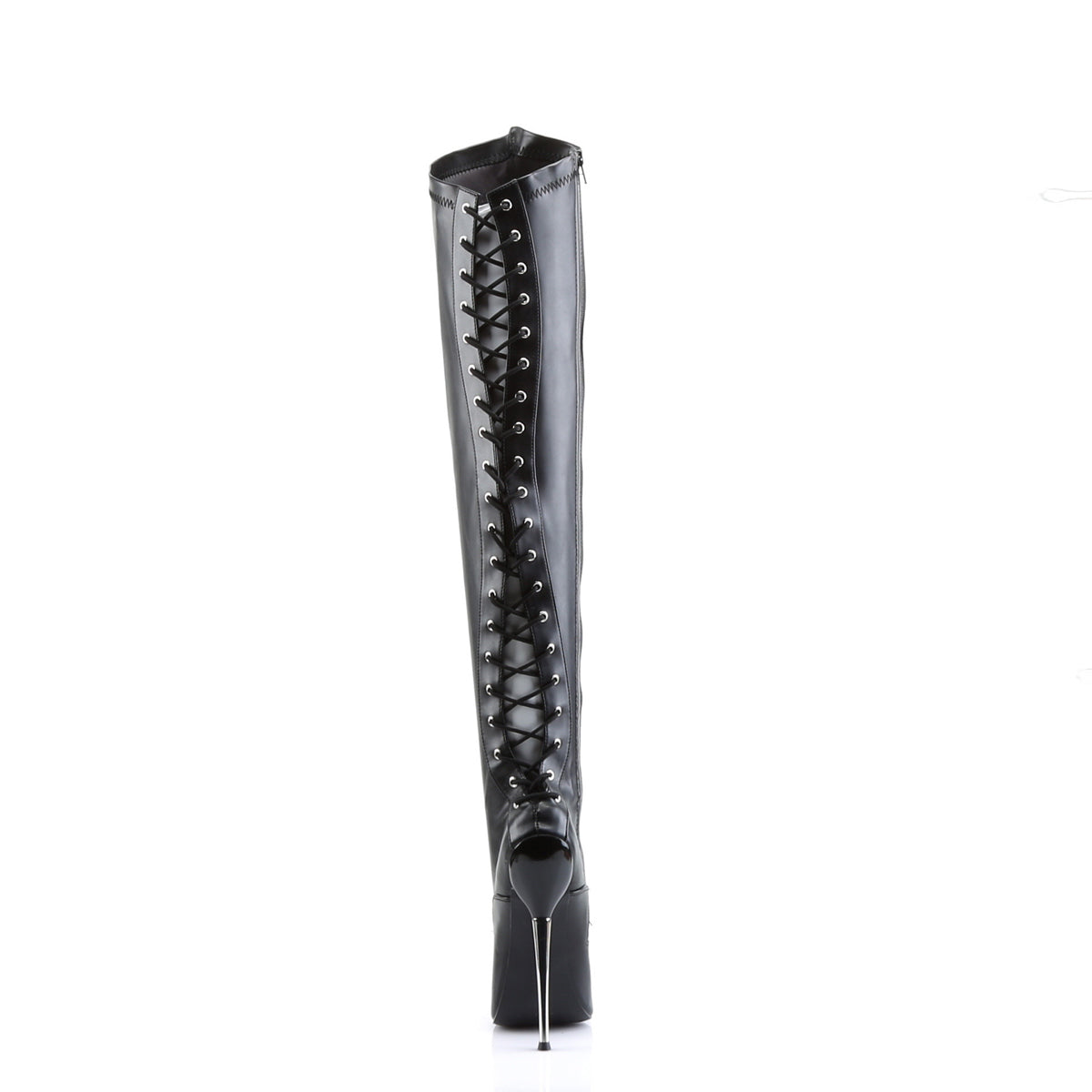 Devious Stivali da donna DAGGER-3060 BLK STRETCH PU