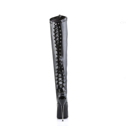 Devious Stivali da donna DAGGER-3060 BLK STRETCH PU