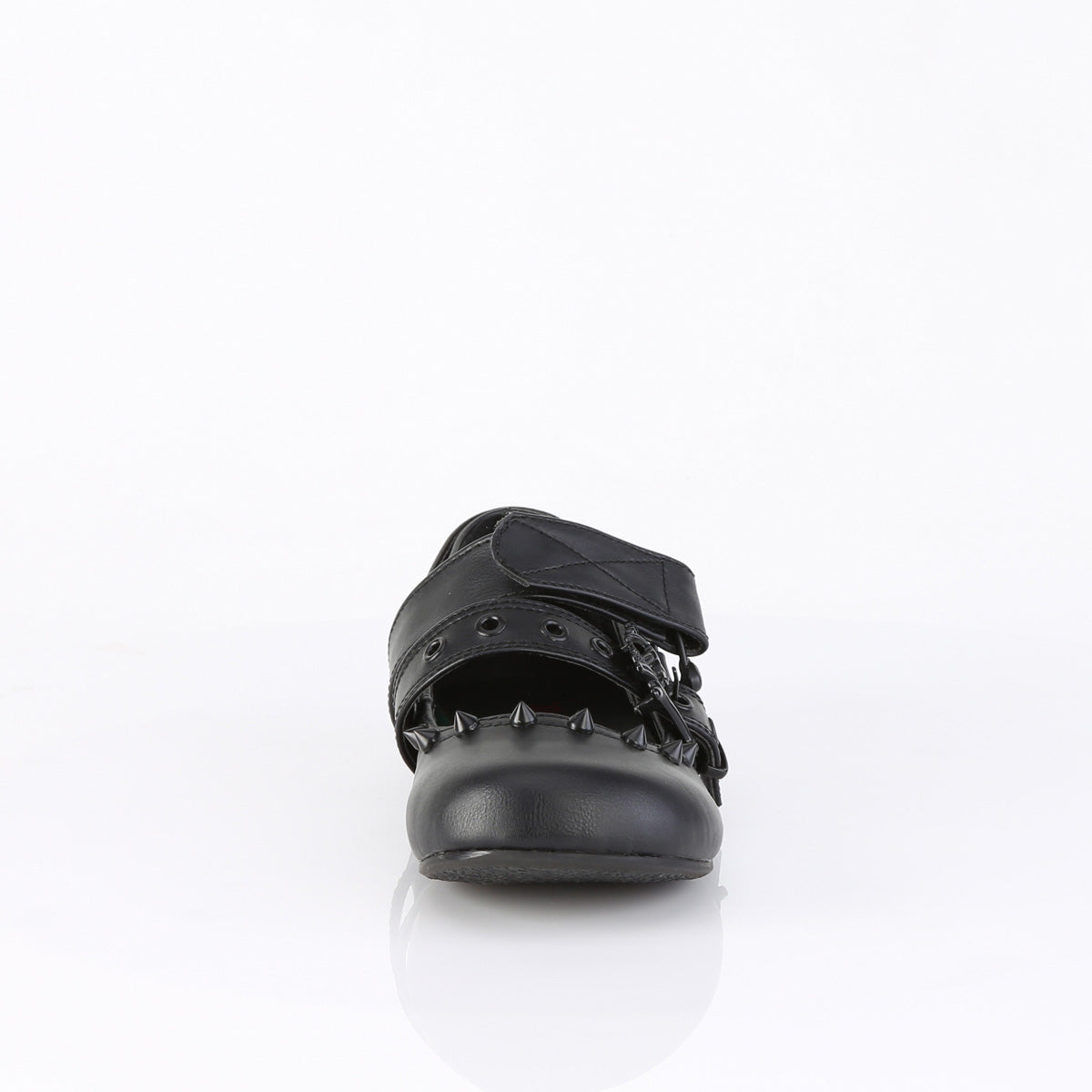 DemoniaCult Women's Flats DAISY-08 Blk Vegan Leather