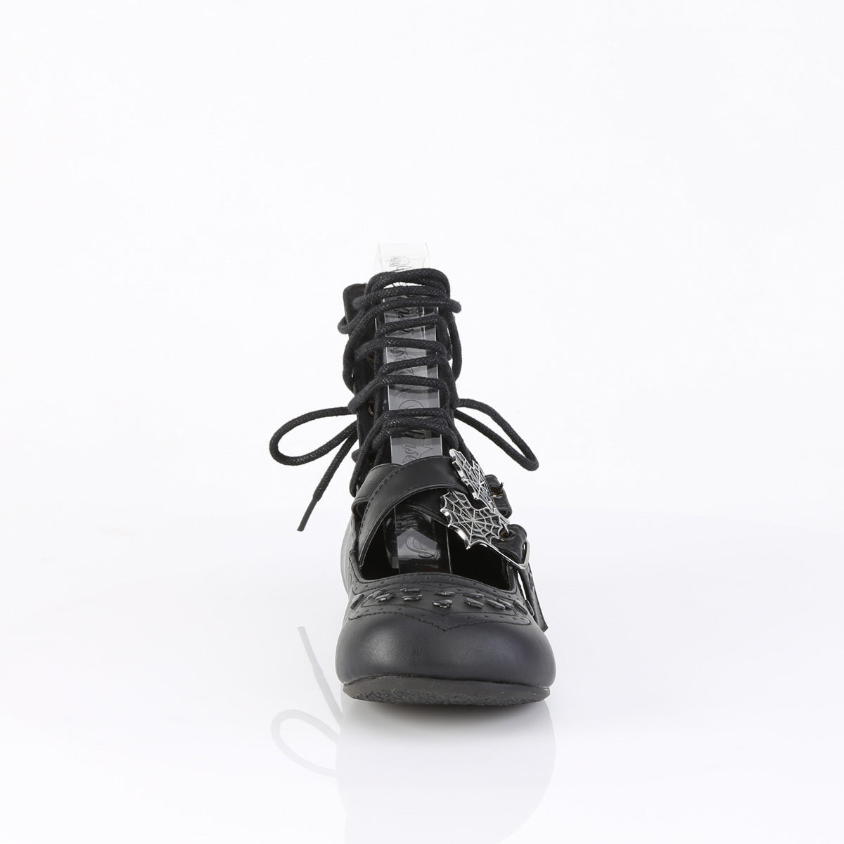 DemoniaCult Women's Flats DAISY-11 Blk Vegan Leather