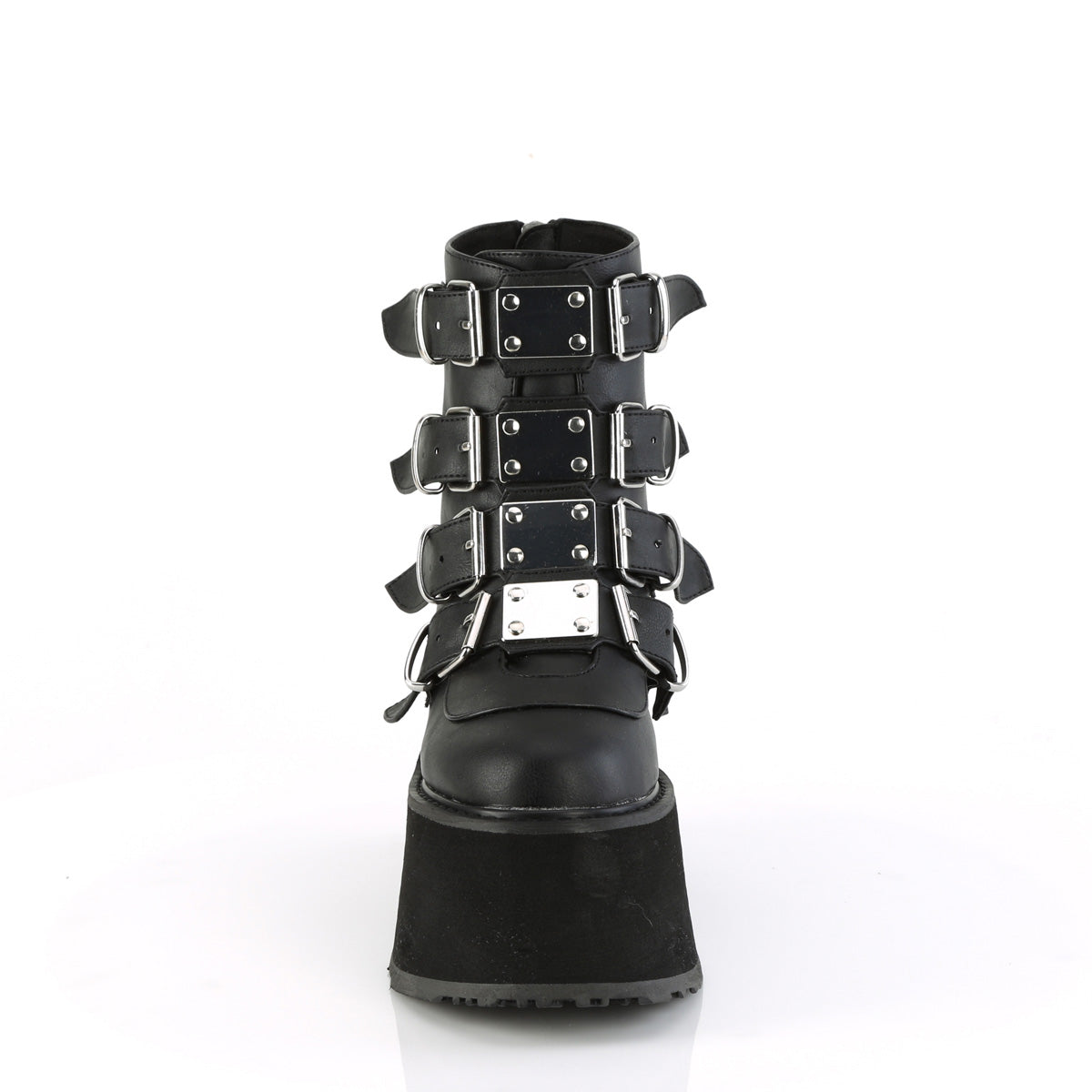 DemoniaCult  Stivali alla caviglia DAMNED-105 pelle vegana BLK