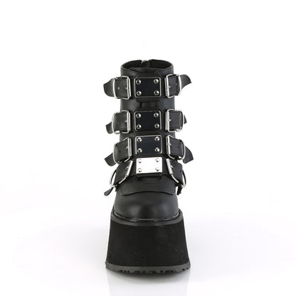 DemoniaCult  Stivali alla caviglia DAMNED-105 pelle vegana BLK