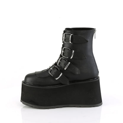 DemoniaCult  Stivali alla caviglia DAMNED-105 pelle vegana BLK
