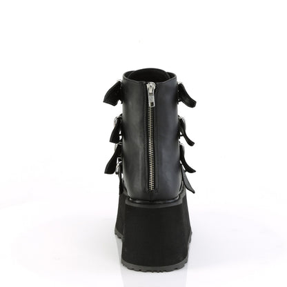 DemoniaCult  Stivali alla caviglia DAMNED-105 pelle vegana BLK