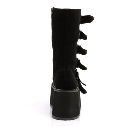 DemoniaCult Womens Boots DAMNED-225 Blk Velvet