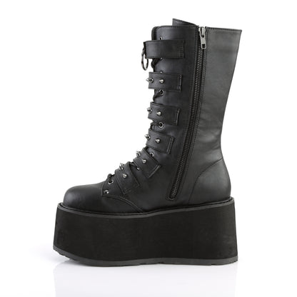 DemoniaCult Womens Boots DAMNED-225 Blk Vegan Leather