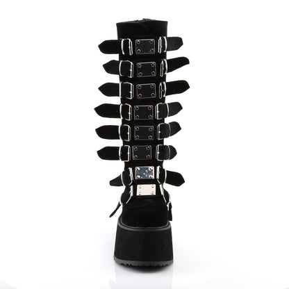 DemoniaCult Womens Boots DAMNED-318 Blk Velvet