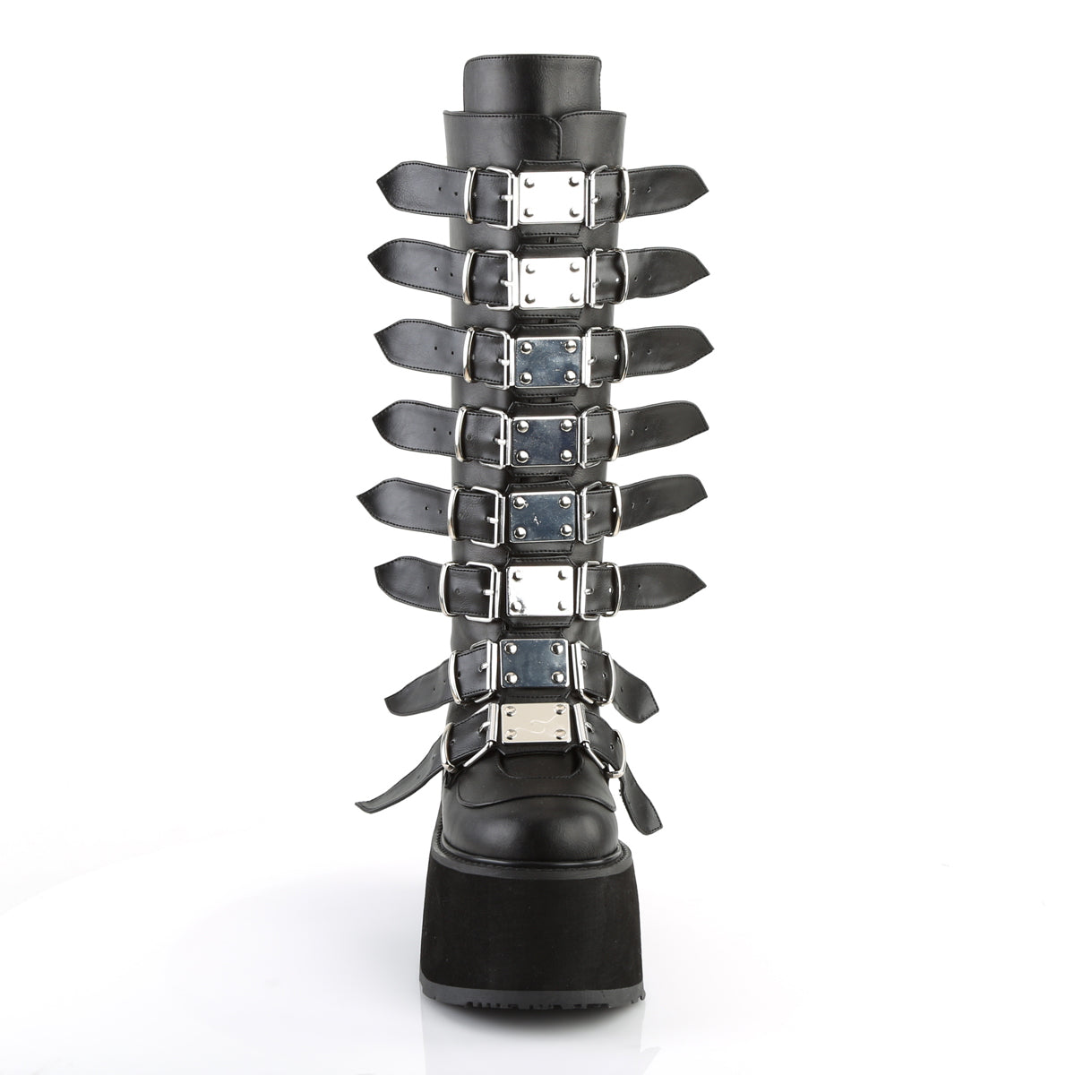 DemoniaCult Womens Boots DAMNED-318 Blk Vegan Leather