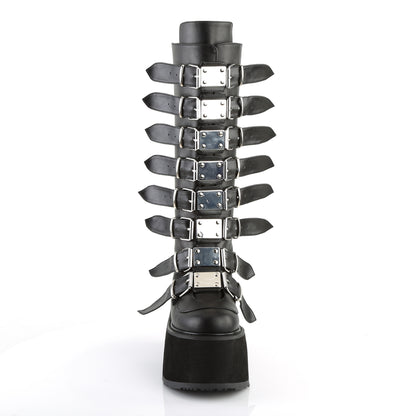 DemoniaCult Womens Boots DAMNED-318 Blk Vegan Leather