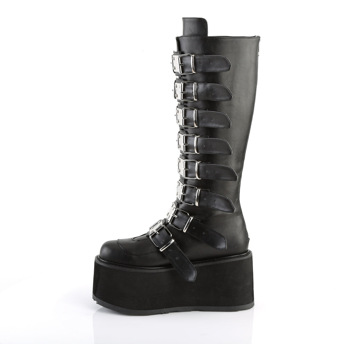 DemoniaCult Womens Boots DAMNED-318 Blk Vegan Leather
