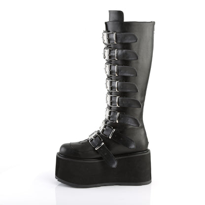 DemoniaCult Womens Boots DAMNED-318 Blk Vegan Leather