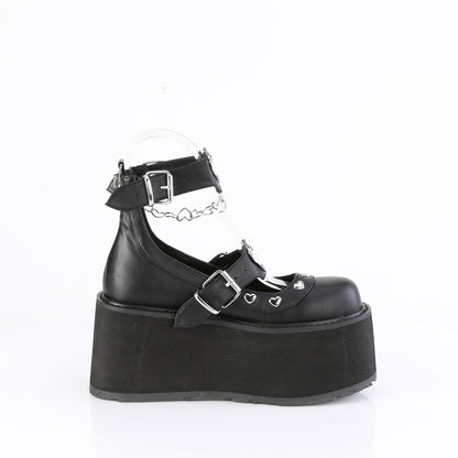 DemoniaCult Women's Heels & Platform Shoes DAMNED-56 Blk Vegan Leather
