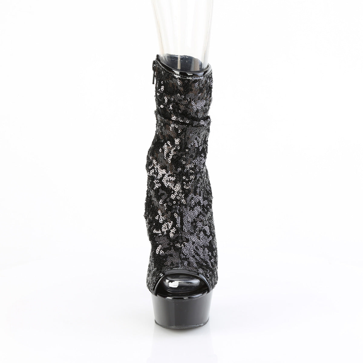 Pleaser   DELIGHT-1008SQ BLK paillettes/BLK MATTE