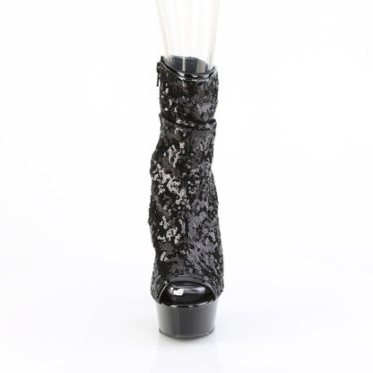 Pleaser   DELIGHT-1008SQ BLK paillettes/BLK MATTE