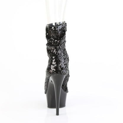 Pleaser   DELIGHT-1008SQ BLK paillettes/BLK MATTE