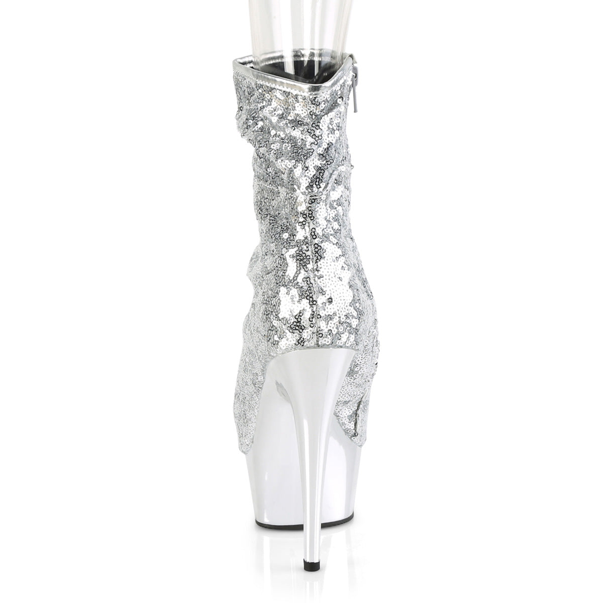 Pleaser Stivaletti da donna DELIGHT-1008SQ SLV Paillettes / SLV Chrome