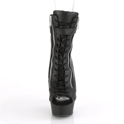 Pleaser Stivaletti da donna DELIGHT-1016-1 BLK Pelle ecopelle / Blk Matte
