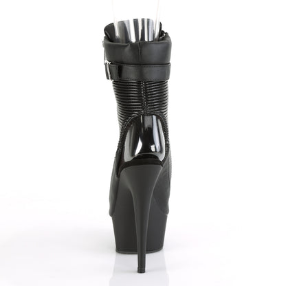 Pleaser Stivaletti da donna DELIGHT-1016-1 BLK Pelle ecopelle / Blk Matte