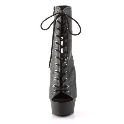 Pleaser Stivaletti da donna DELIGHT-1016 BLK Pelle ecopelle / Blk Matte