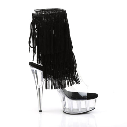 Pleaser Womens Ankle Boots DELIGHT-1017TF Clr-Blk/Clr
