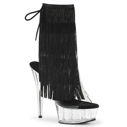 Pleaser Womens Ankle Boots DELIGHT-1017TF Clr-Blk/Clr