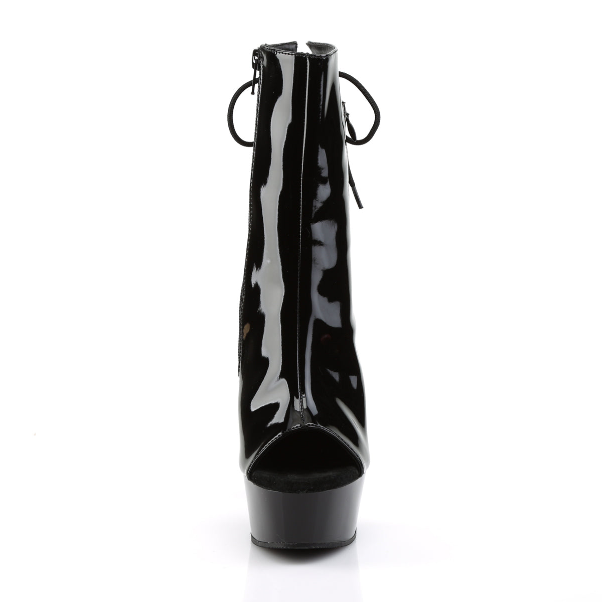 Pleaser Stivaletti da donna DELIGHT-1018 BLK PAT / BLK