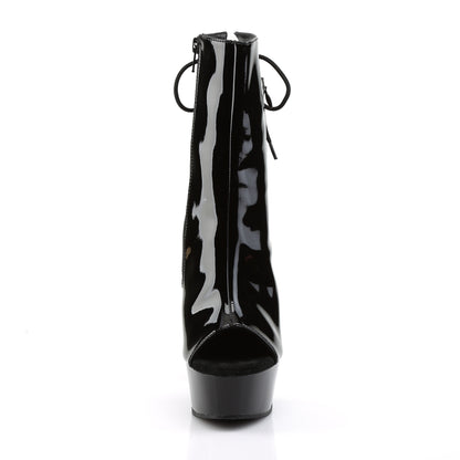 Pleaser Stivaletti da donna DELIGHT-1018 BLK PAT / BLK