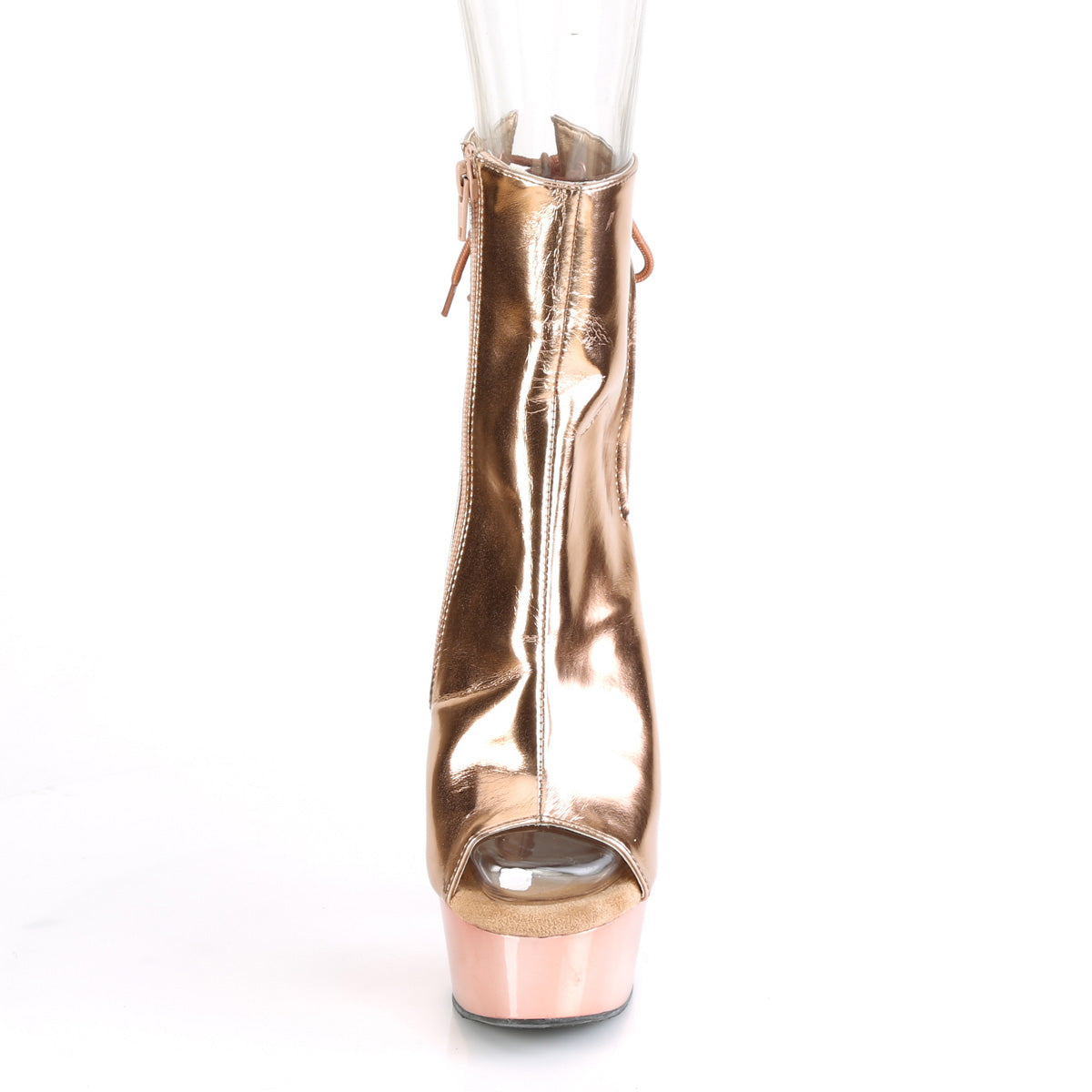 Pleaser Stivaletti da donna DELIGHT-1018 oro rosa metallico PU / oro rosa cromo
