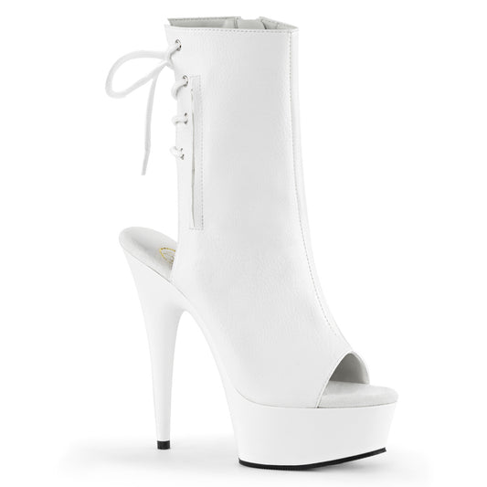 Pleaser Stivaletti da donna DELIGHT-1018 Wht in ecopelle / wht