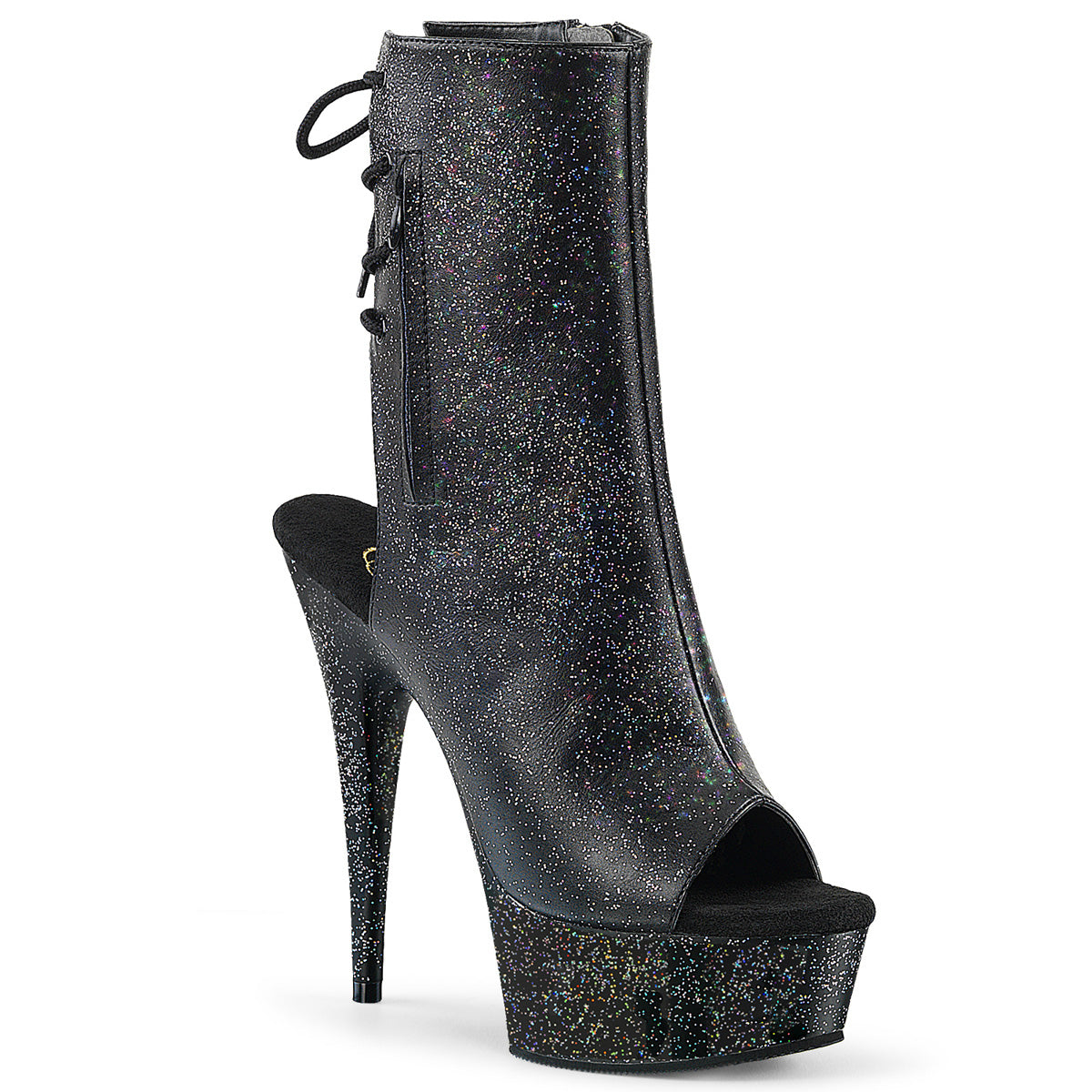 Pleaser Stivaletti da donna DELIGHT-1018MMG BLK in ecopelle / BLK opaco