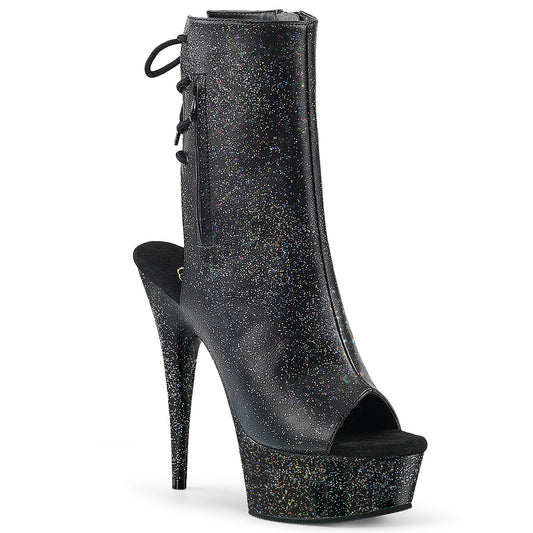 Pleaser Stivaletti da donna DELIGHT-1018MMG BLK in ecopelle / BLK opaco