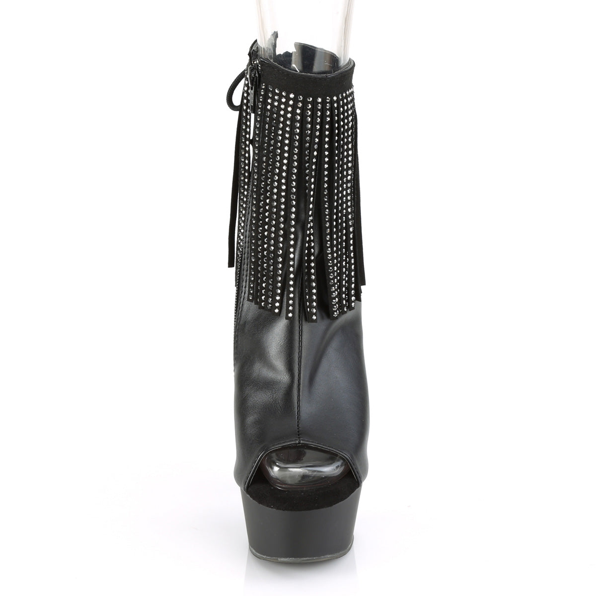 Pleaser Womens Ankle Boots DELIGHT-1018RSF Blk Faux Leather/Blk Matte