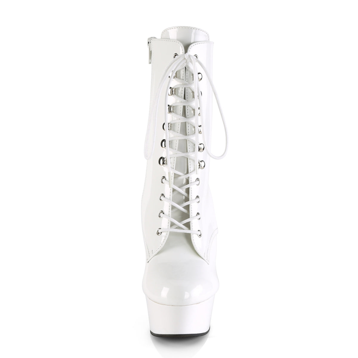 Pleaser Stivaletti da donna DELIGHT-1020 WHT Pat / Wht