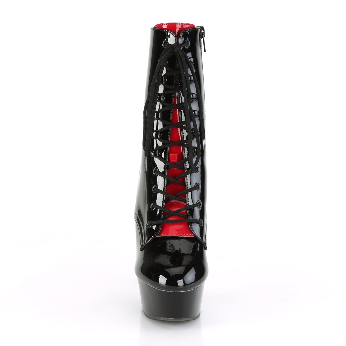 Pleaser Womens Ankle Boots DELIGHT-1020FH Blk Pat/Blk
