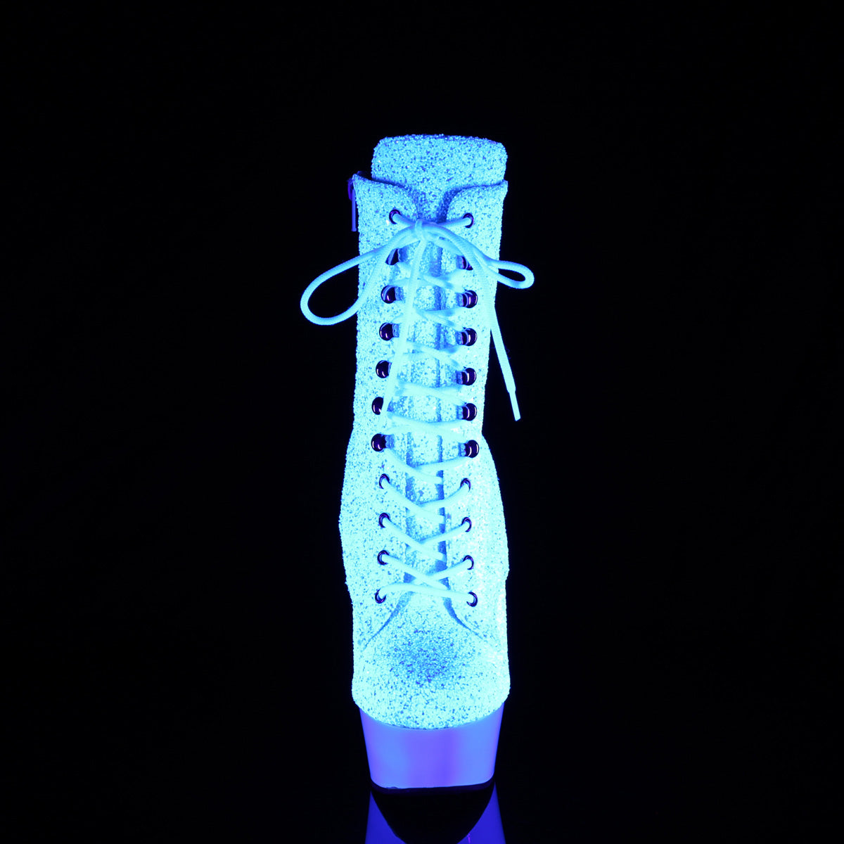 Pleaser   DELIGHT-1020lg neon wht multi glitter/neon wht