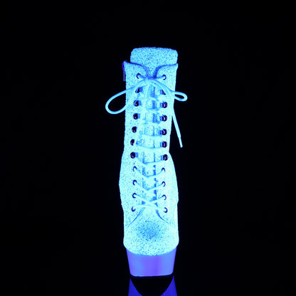 Pleaser   DELIGHT-1020lg neon wht multi glitter/neon wht