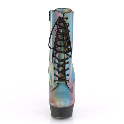 Pleaser Stivaletti da donna DELIGHT-1020Refl. Rainbow MATE riflettente / BLK