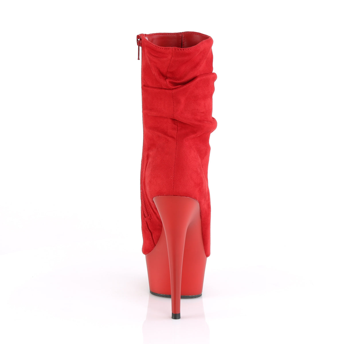 Pleaser Stivaletti da donna DELIGHT-1031 rossa in finta pelle scamosciata / rossa opaca