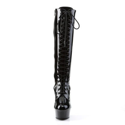 Pleaser Stivali da donna DELIGHT-2023 BLK STR PAT / BLK