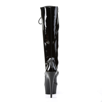 Pleaser Stivali da donna DELIGHT-2023 BLK STR PAT / BLK