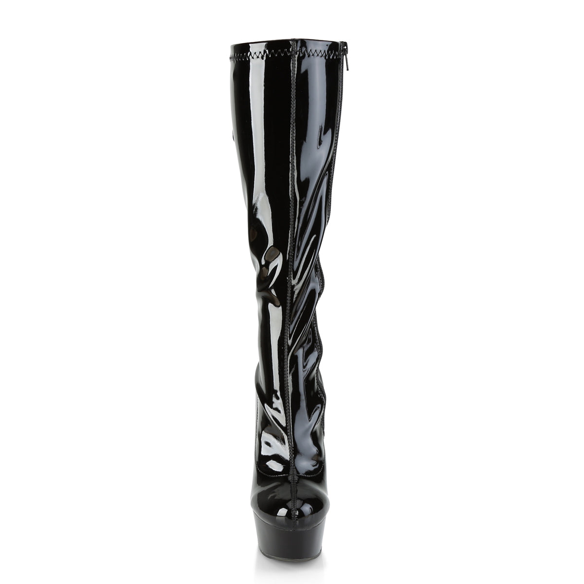Pleaser Stivali da donna DELIGHT-2029 BLK STR. Pat / Blk.