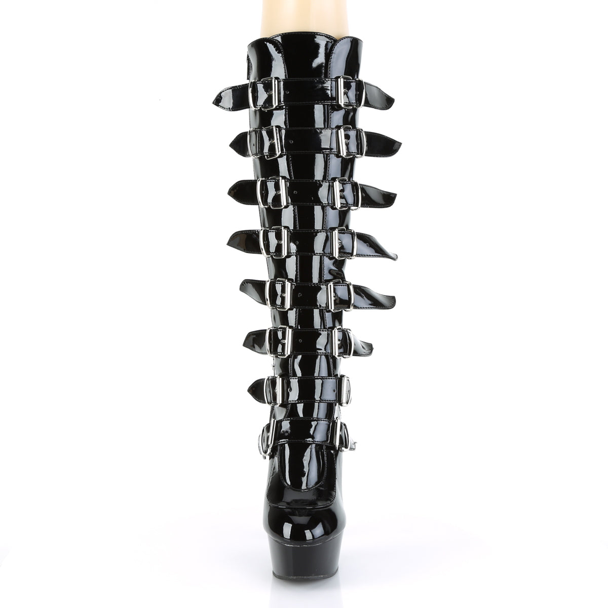 Pleaser Stivali da donna DELIGHT-2049 BLK PAT / BLK