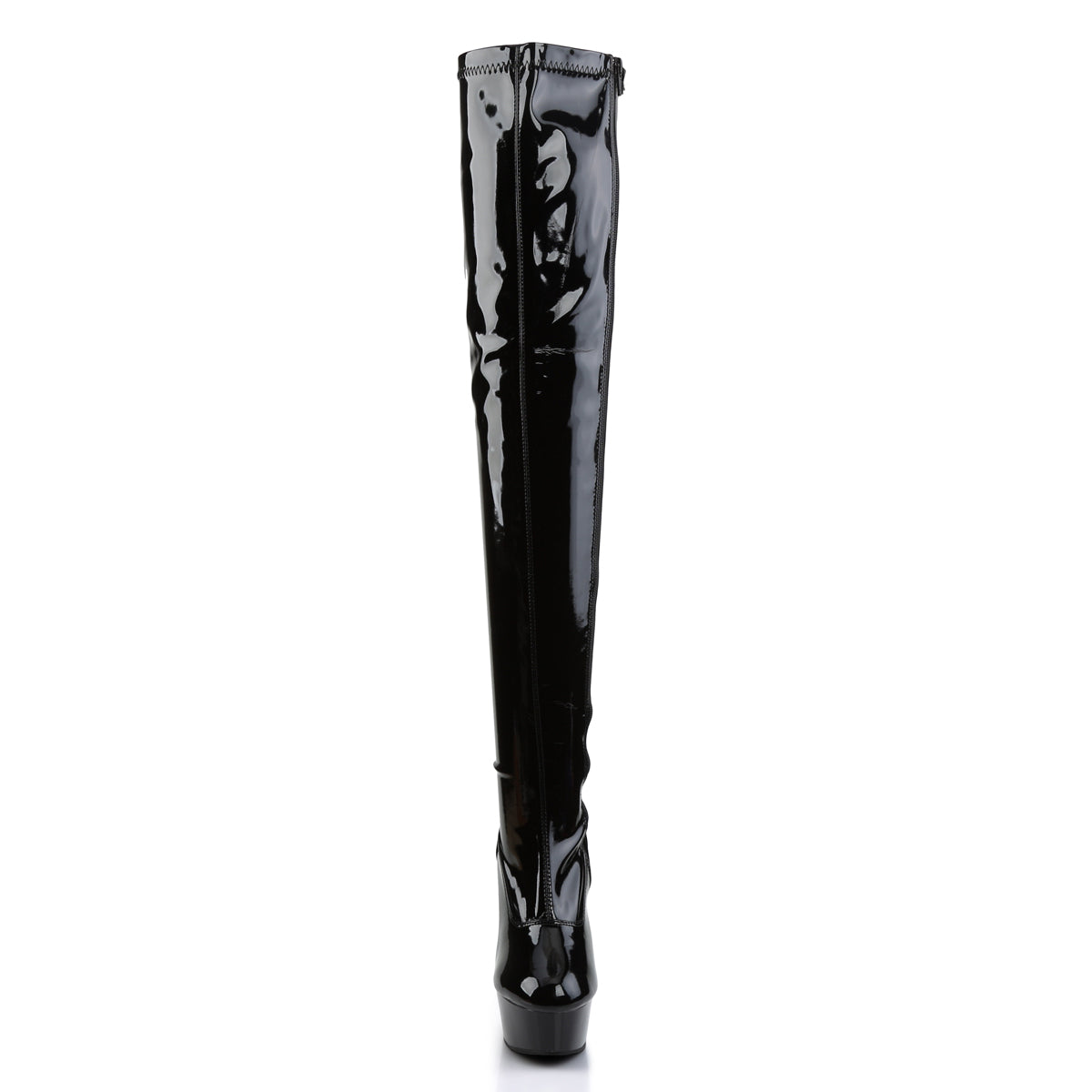 Pleaser Stivali da donna DELIGHT-3000 BLK STR PAT / BLK