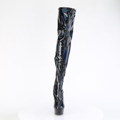 Pleaser   DELIGHT-3000HWR Blk Hologram Pat/M
