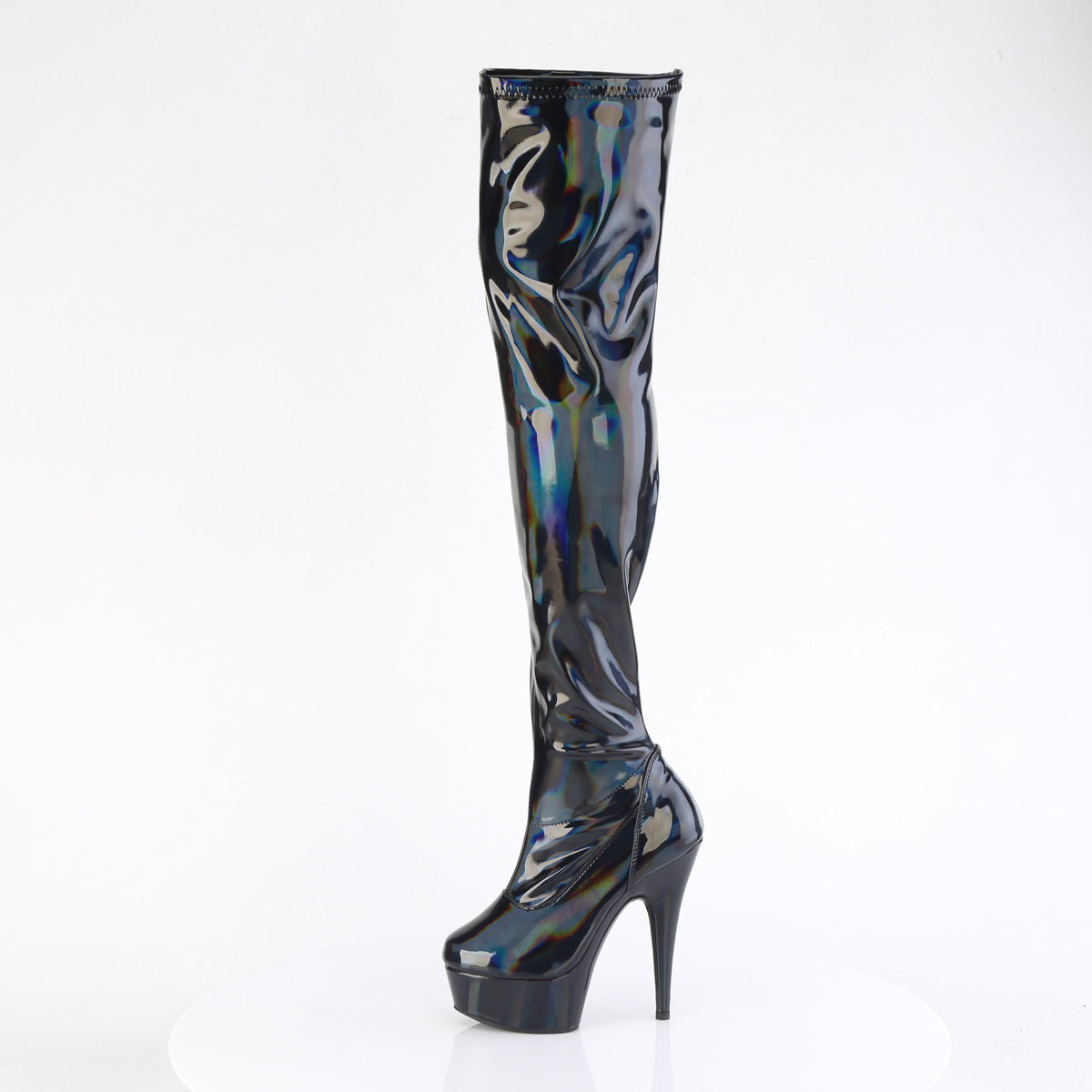 Pleaser   DELIGHT-3000HWR Blk Hologram Pat/M
