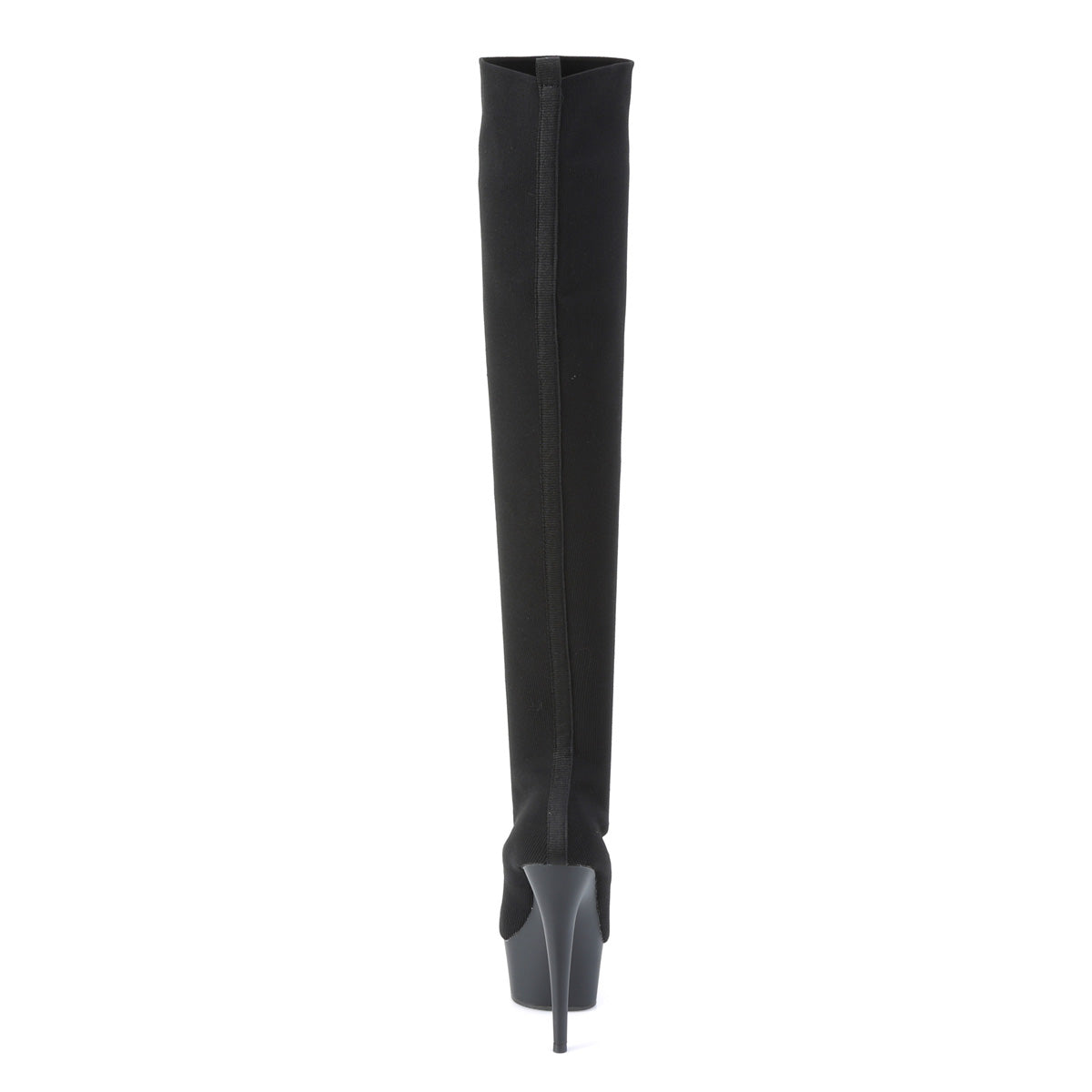 Pleaser Stivali da donna DELIGHT-3002-1 tessuto a maglia elasticizzato BLK / BLK opaco