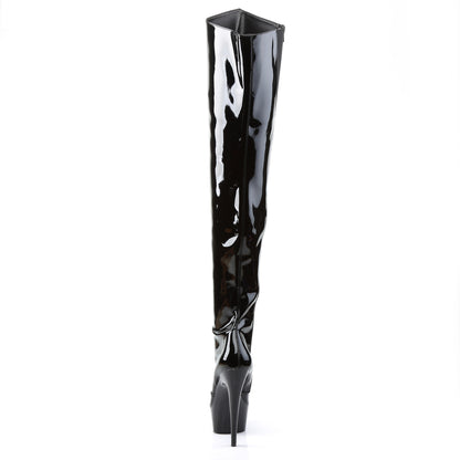 Pleaser Stivali da donna DELIGHT-3010 BLK PAT / BLK