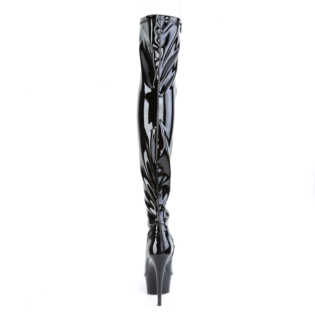 Pleaser Stivali da donna DELIGHT-3011 Blk Str. Pat / Blk.